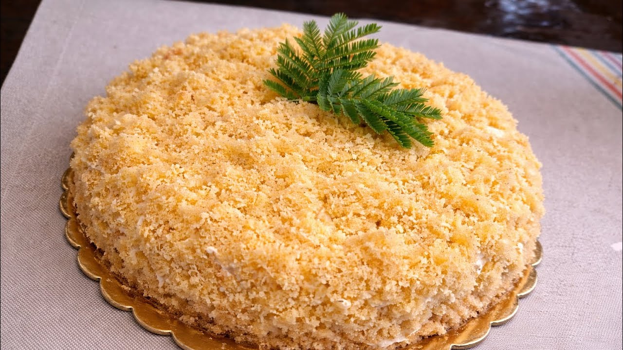 Torta Mimosa | ASMR Relaxing Recipe ✨ Easy Women's Day Cake | Creamy Sounds