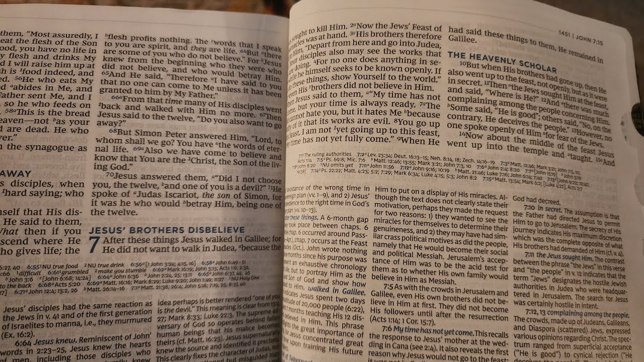 Gospel According to John 7: 1-24 Pray, Read, Discuss!