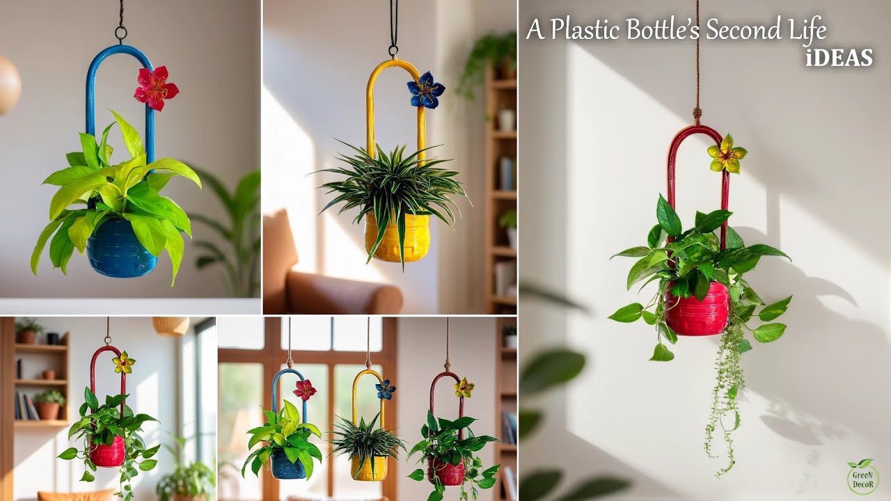 This Plastic Bottle Didn’t Deserve the Trash — It Became a Flower Pot//GREEN DECOR