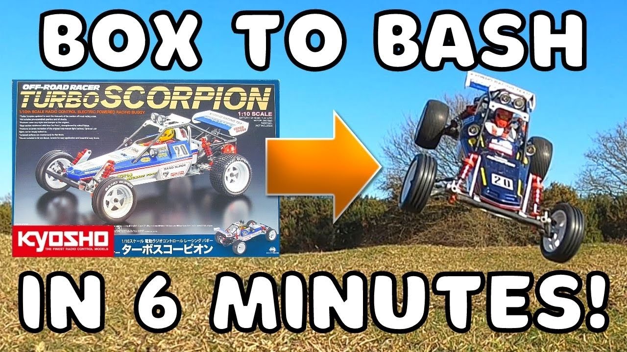 Kyosho Turbo Scorpion Speed Build.  Box to bash in 6 minutes!