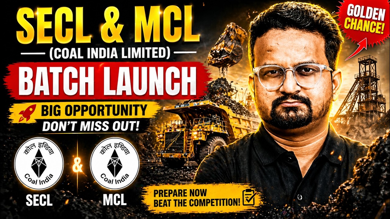 SECL & MCL Mega Batch Launch | Govt Job Golden Chance 2026 | By Ashish Soni