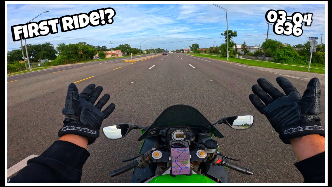 Installing GOPRO MOUNT and FIRST RIDE (2004 ZX6R)