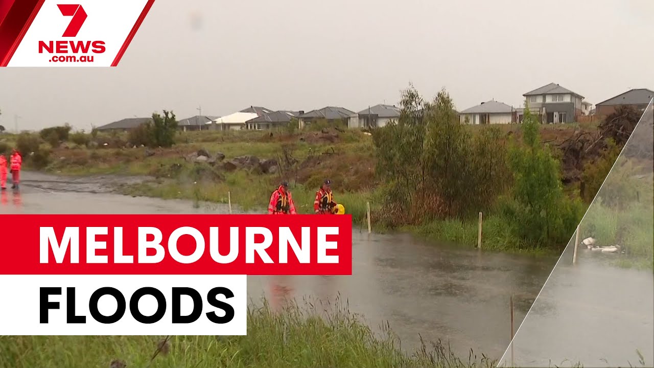 Heavy rain hits Melbourne before Cup day | 7NEWS