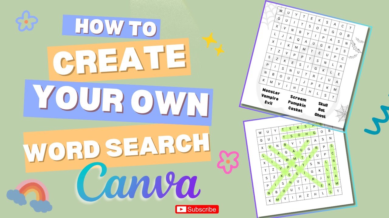 How to Create a Word Search for FREE with Canva! Beginner Friendly!