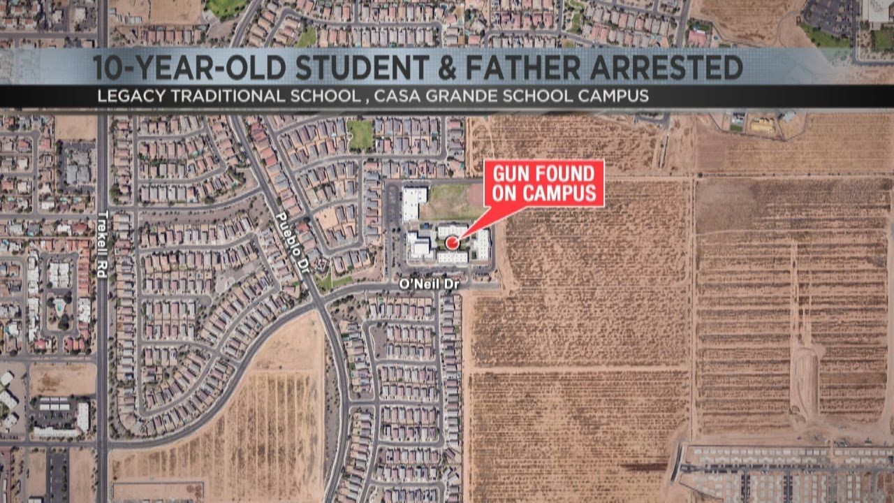 10-year-old and father face charges after student allegedly brought gun to school