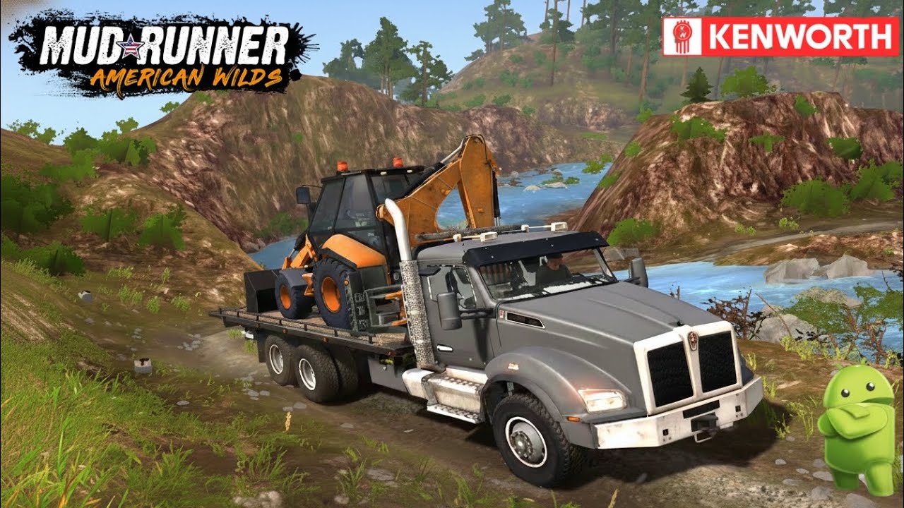 KENWORTH-T880 Subiendo colinas😱|Mudrunner American wilds| GAMEPLAY😯🚛📱