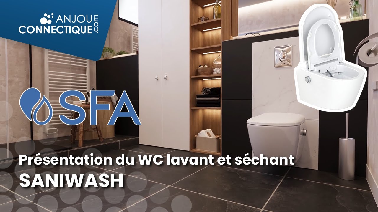 Présentation du WC lavant et séchant SANIWASH de SFA