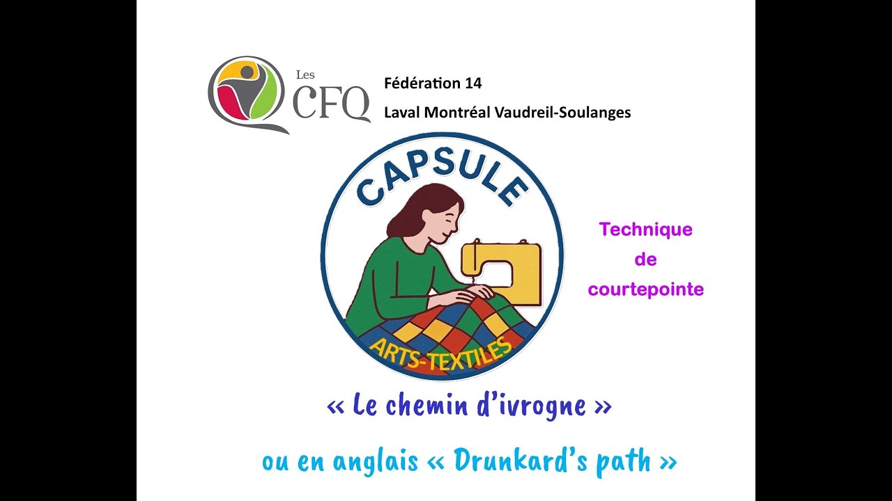 Arts Textiles   Courtepointe   Le chemin de l'ivrogne