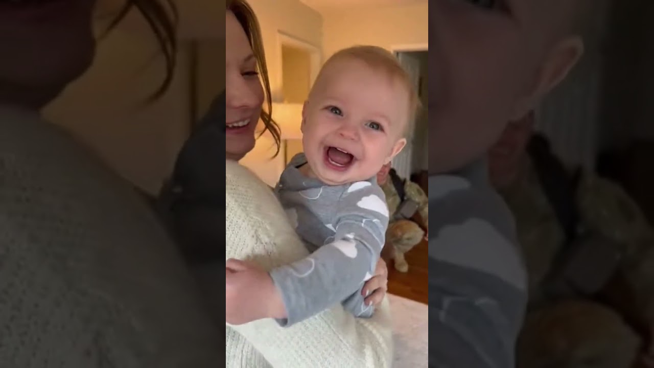 Baby FREEZES&hellip; Then SCREAMS When Dad Drops to ONE Knee 😭🇺🇸