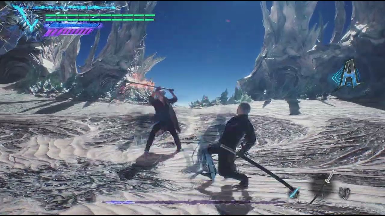 Devil May Cry 5 Vergil Beating Dante 5
