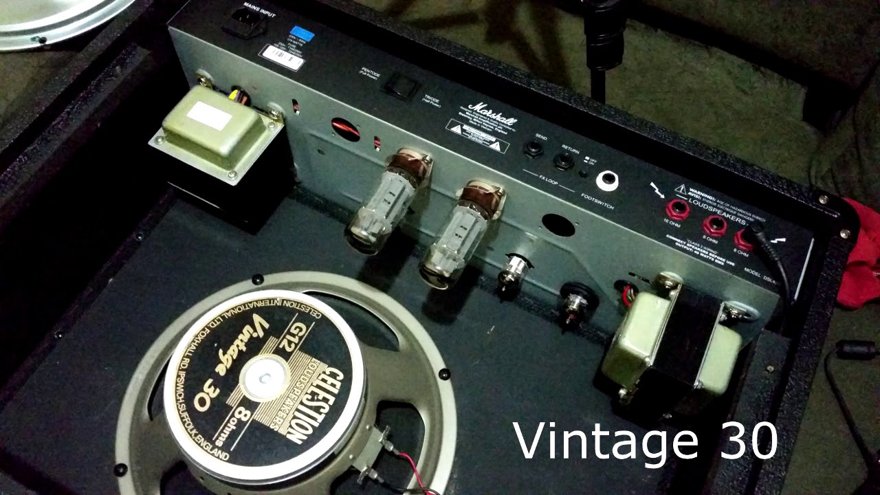 Comparativo Celestion Vintage 30 (V30) X Celestion Seventy 80 Marshall Dsl40 c