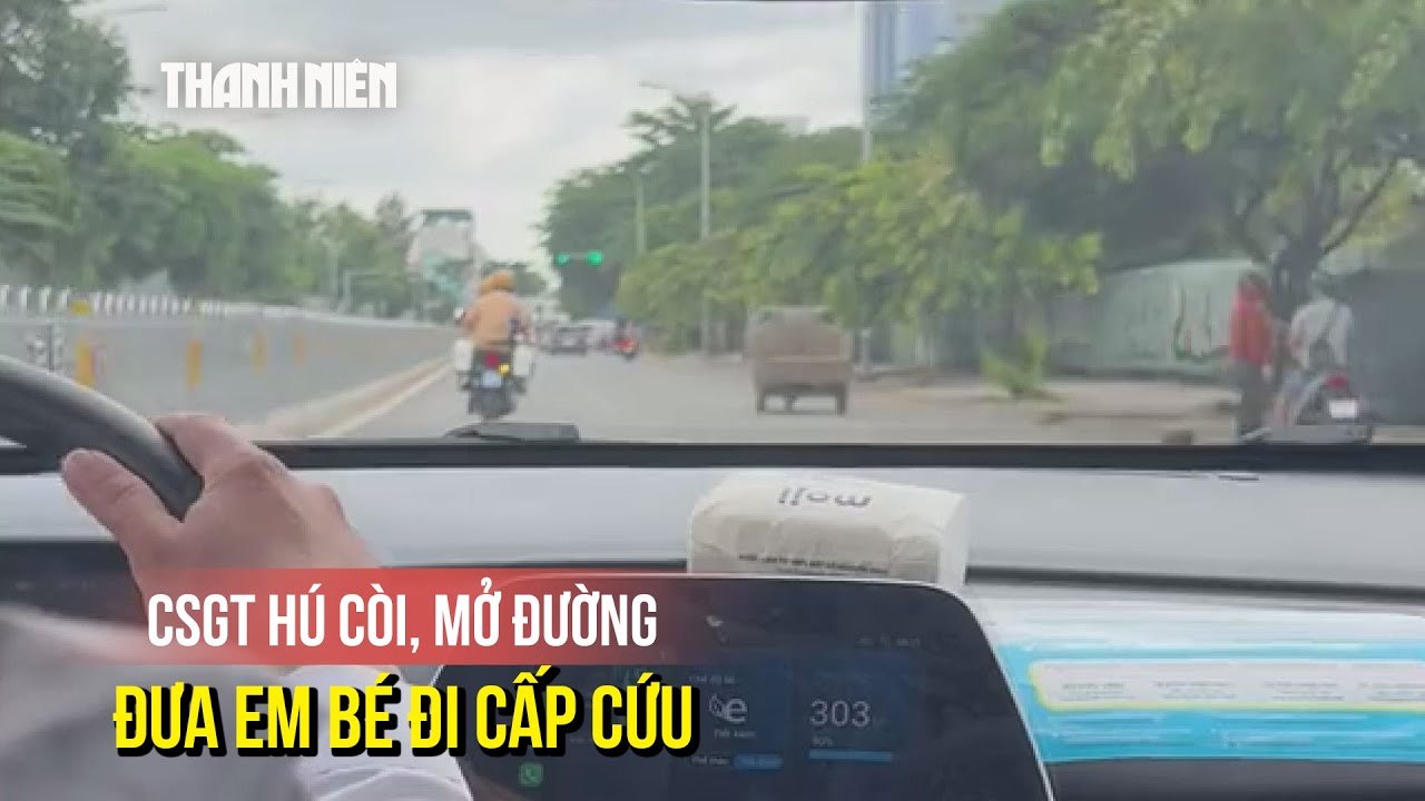 CSGT hú còi mở đường đưa bé đi cấp cứu, tài xế taxi đăng bài cảm ơn