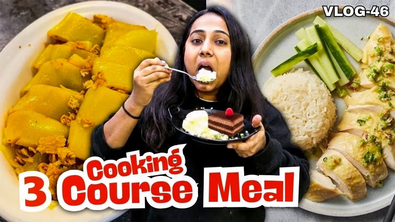 VLOG-46 Cooking 3 Course Meal for Family | New Year Special