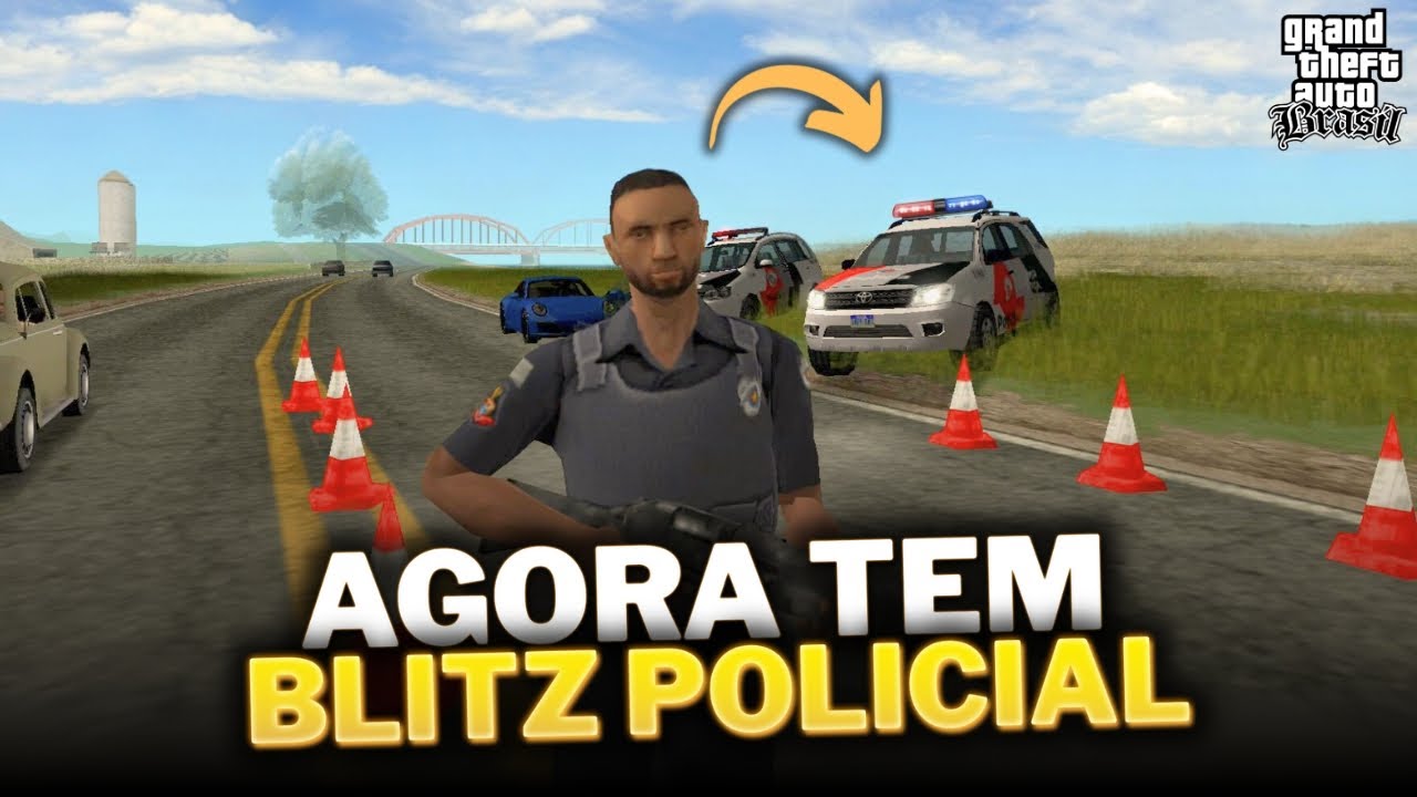 Virei POLICIAL e fiz uma BLITZ no GTA Brasil de Playstation 2 !