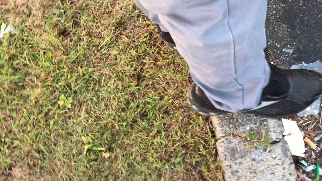 Wearing Trashed Reebok Running Shoes While I Load My Loot Into The Truck!