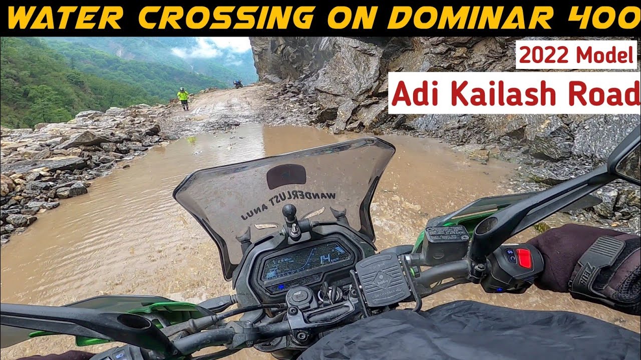 Water Crossing on Dominar 400 2022 Adventure Model, Adi kailash & Om Parvat Road, Uttrakhand