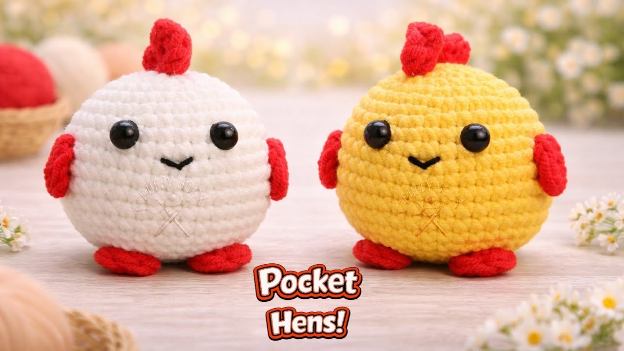 Hen in Your Hand | Tiny Crochet Chickens