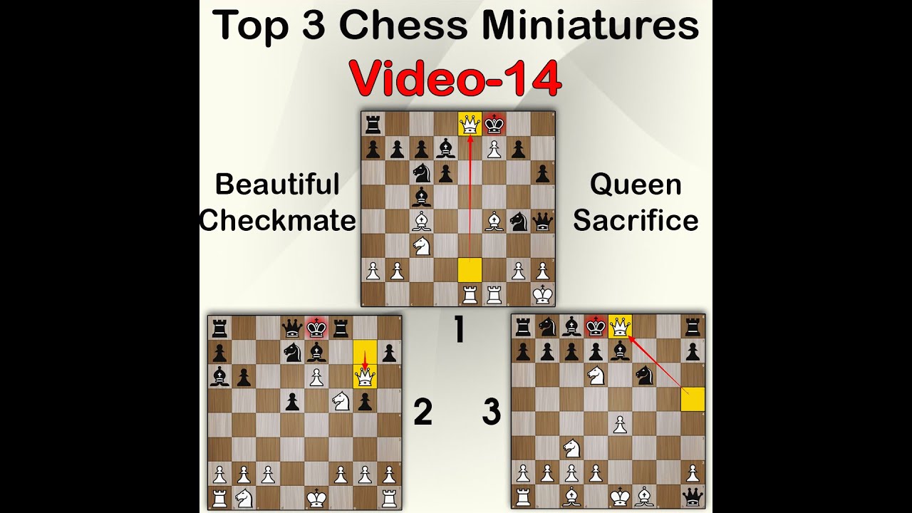 Top 3 Chess Miniatures | Beautiful Checkmate | Video#14
