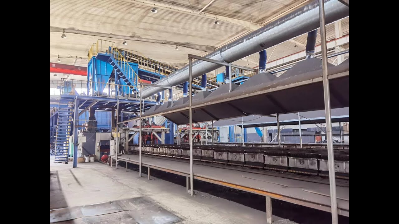 Complete casting iron production line,20-30tons/hour green sand reclamation line, Flaskless moulding