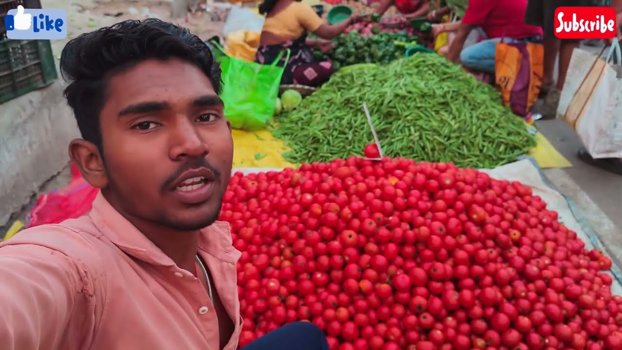 आज मैने बेचा 10 केरेट 🍅टमाटर🍅 चांपा भोजपुर बाजार 🍅टमाटर🍅 रेट 50 मे 6 किलो रविवार 1/3/2026