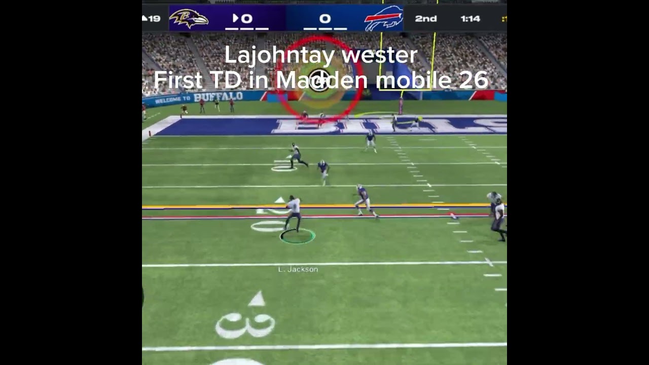 Lajohntay wester first TD in madden mobile 26 #maddenmobile #maddenmobile26 #shorts