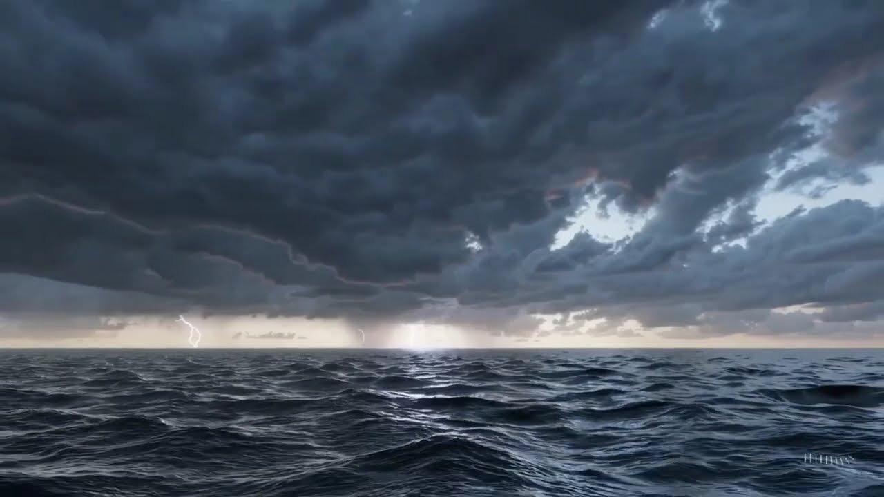 1 Hour Window to an Impossible Ocean Storm | Cozy Ambient View