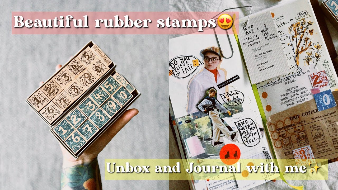Kurukynki Rubber stamps unboxing + Journal with me ✸ Janethecrazy