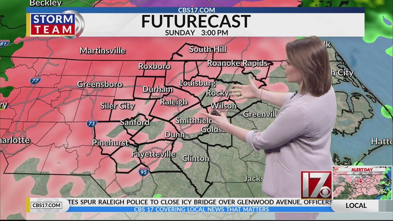 Sunday winter storms to intensify in central NC