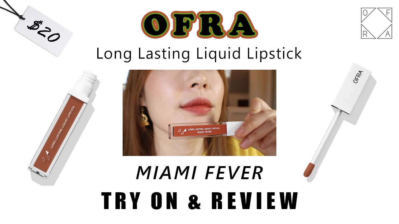 OFRA Long Lasting Liquid Lipstick - Miami fever | Try On & Review | AERIN