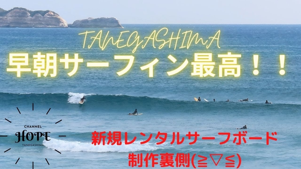【種子島】早朝surf最高！ボードペイントの裏側も少しだけ( *´艸｀)