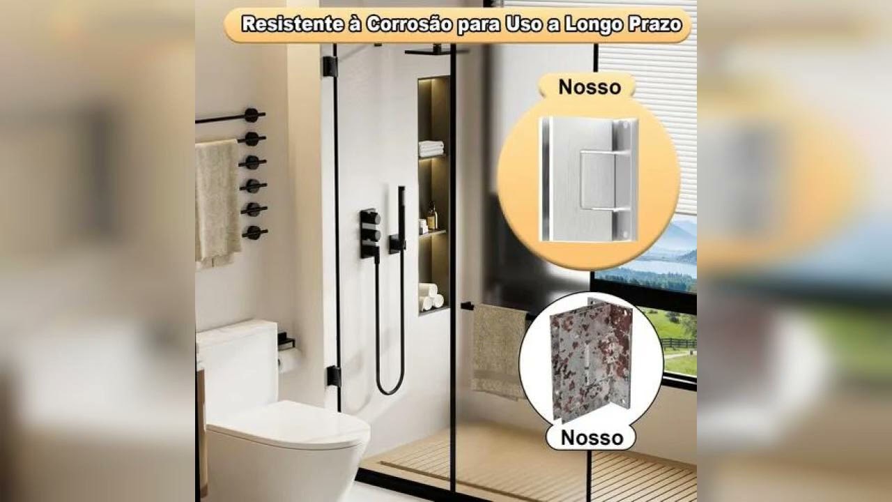 Review: Dobradiça Central De Banheiro Box Vidro Porta Aço Inox Gv48