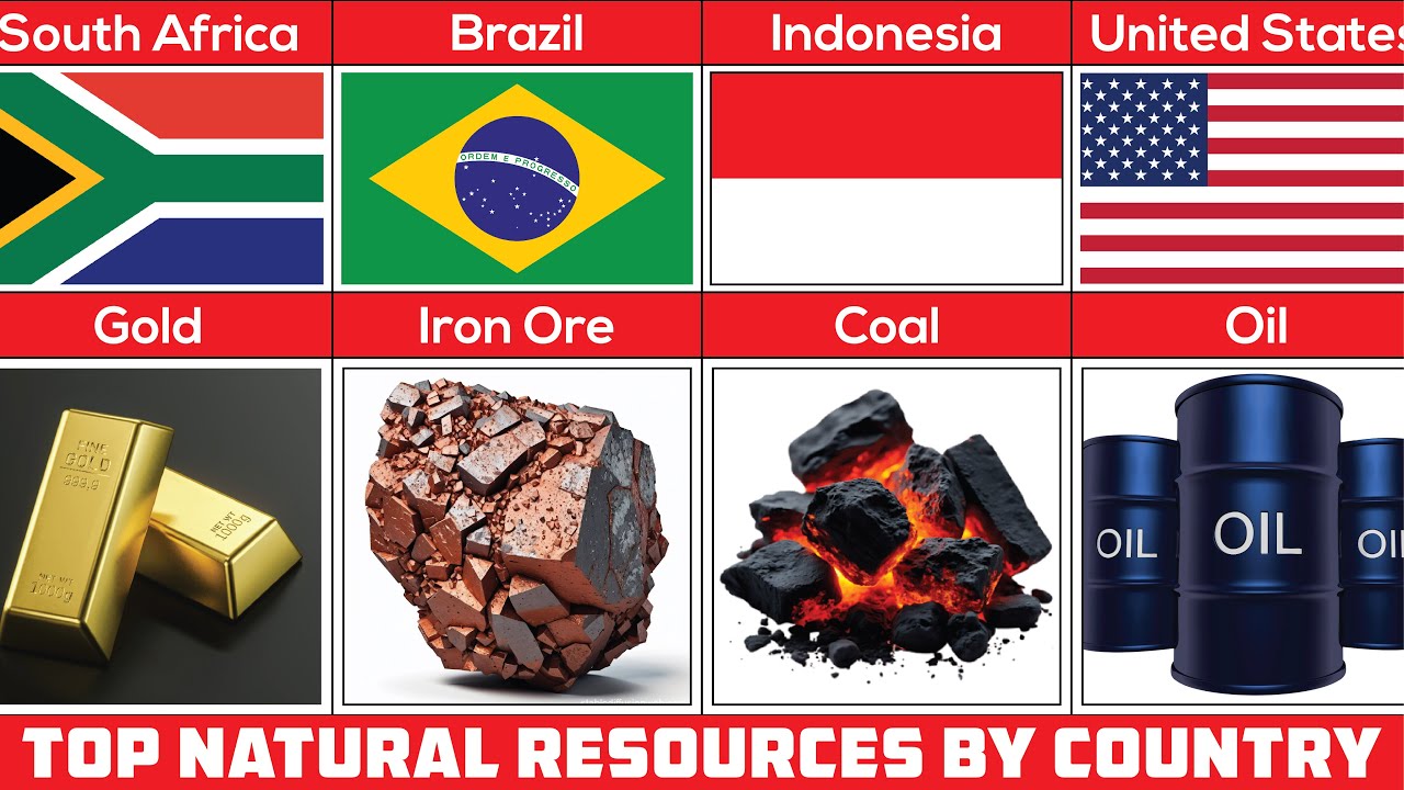Top Natural Resources by Country 🌍 | From Oil to Gold to Diamonds