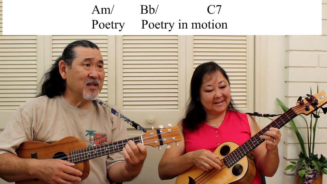 Poetry In Motion - Johnny Tillotson - Ukulele Play Along - Lyrics And Chords On Screen