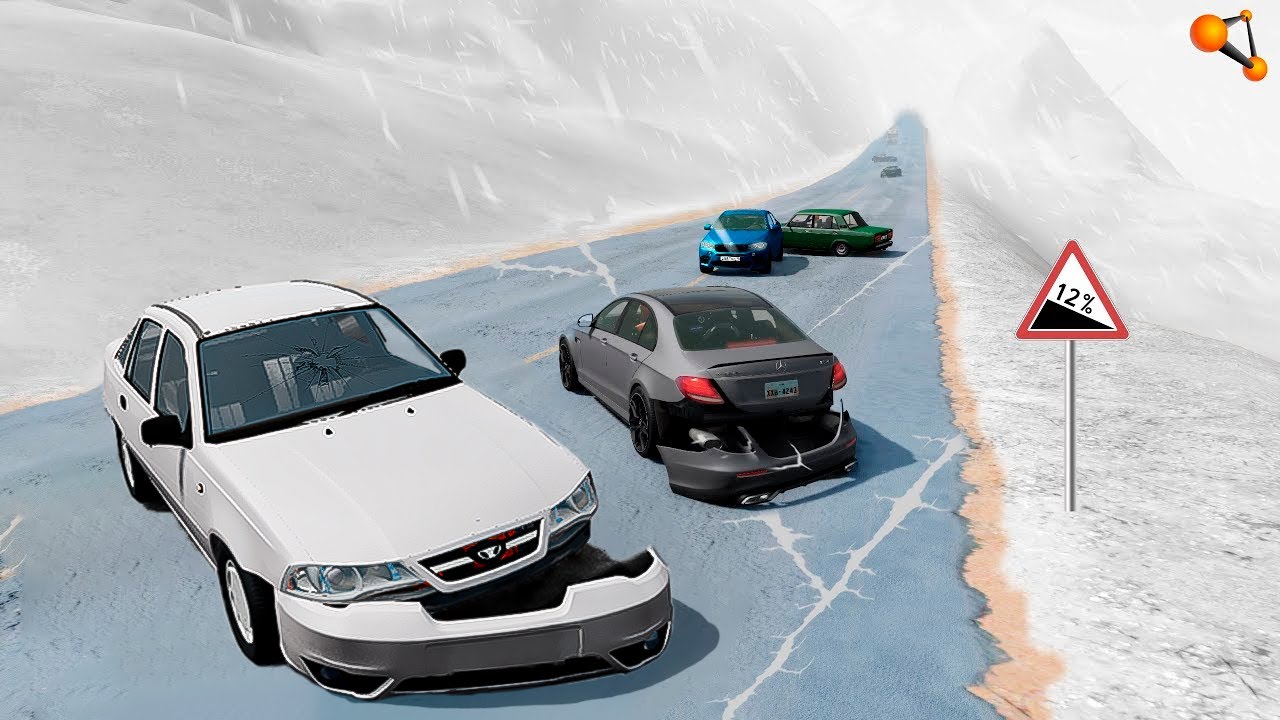 QISHDA MUZLI VA  XAVFLI YO'LDA NEXIA 2 AVARIYA | BEAMNG DRIVE