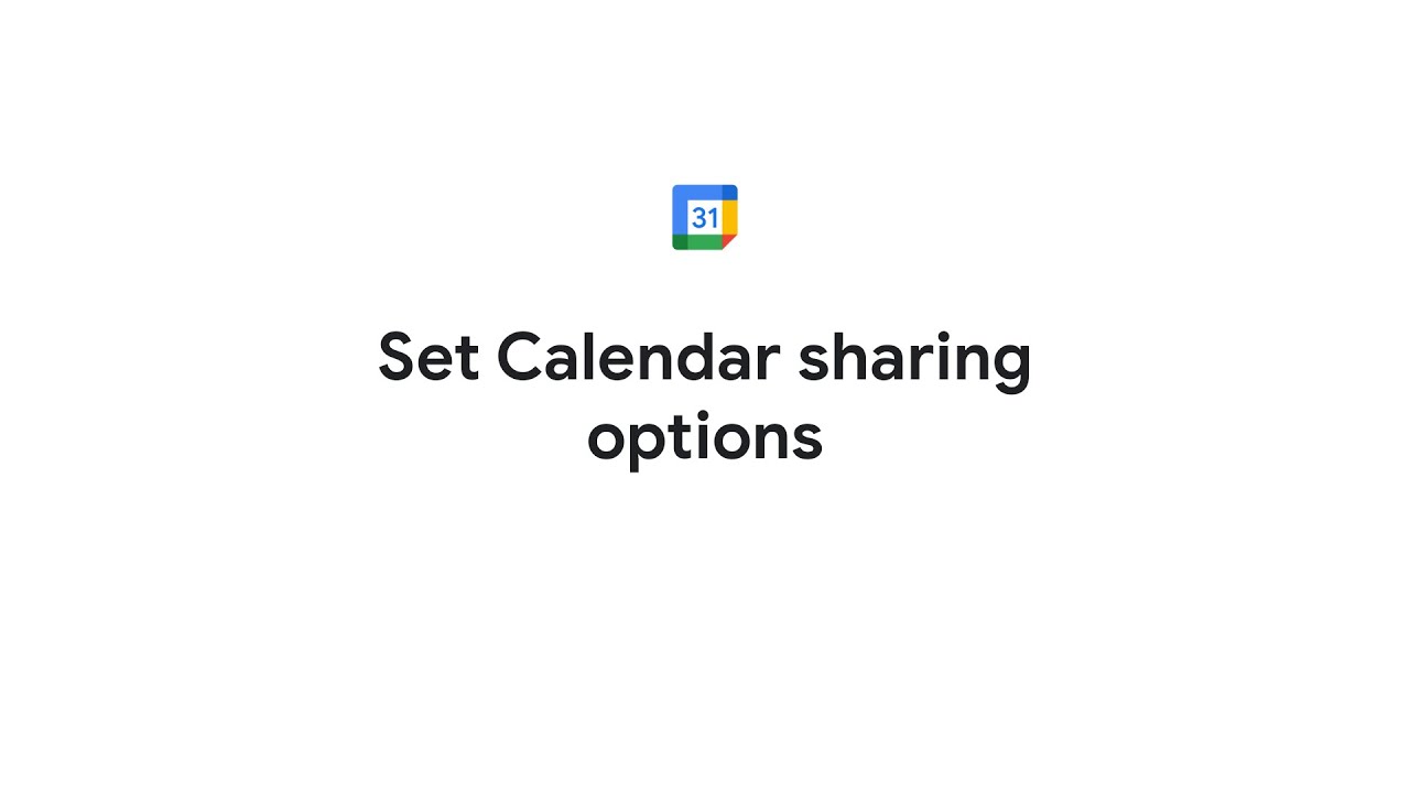 Set Calendar sharing options