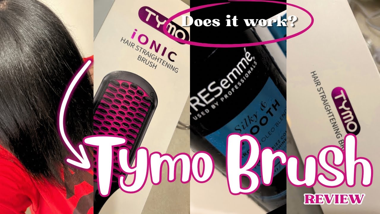 I tried the TYMO STRAIGHTENING BRUSH on my natural hair 😮| REVIEW| DOES IT WORK???