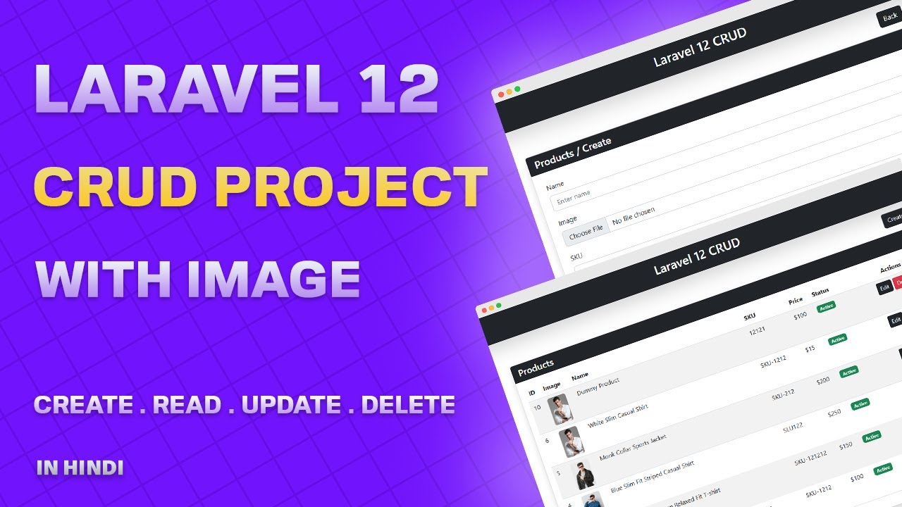 Laravel 12 CRUD Project (Create | Read | Update | Delete) | Image Upload | PHP Tech Life Hindi