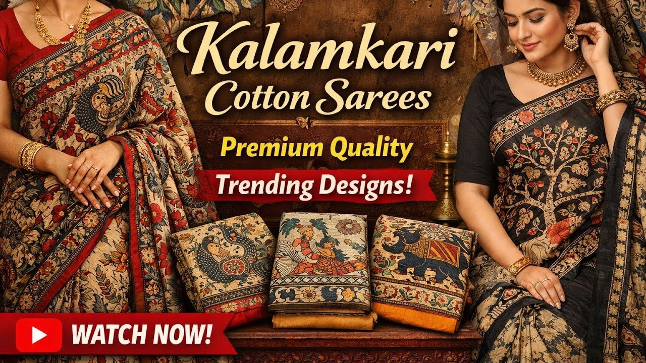Kalamkari Cotton Sarees | Premium Quality Trending Designs #kalamkaricottonsarees 