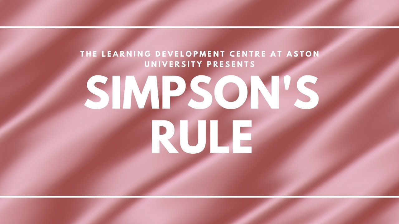 Simpson's Rule Example