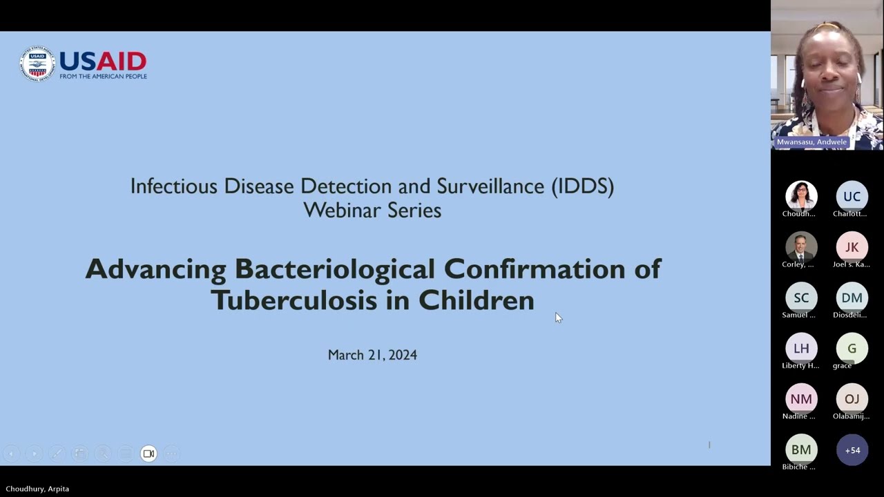 IDDS Webinar: Advancing Bacteriological Confirmation of Tuberculosis in Children