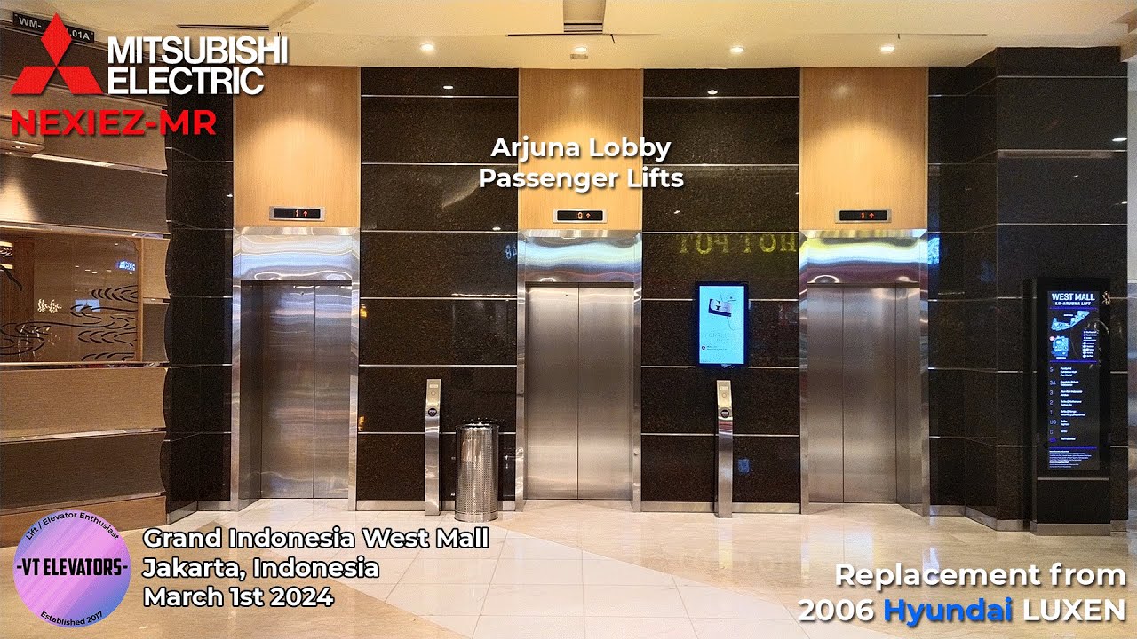 FAST Brand New Mitsubishi NEXIEZ-MR Passenger Lifts - Grand Indonesia West Mall, Jakarta (Arjuna)