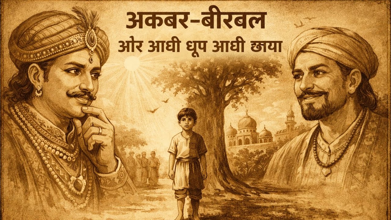 अकबर–बीरबल और आधी धूप आधी छाया | hindi stories | Moral stories | hindi kahaniyan 