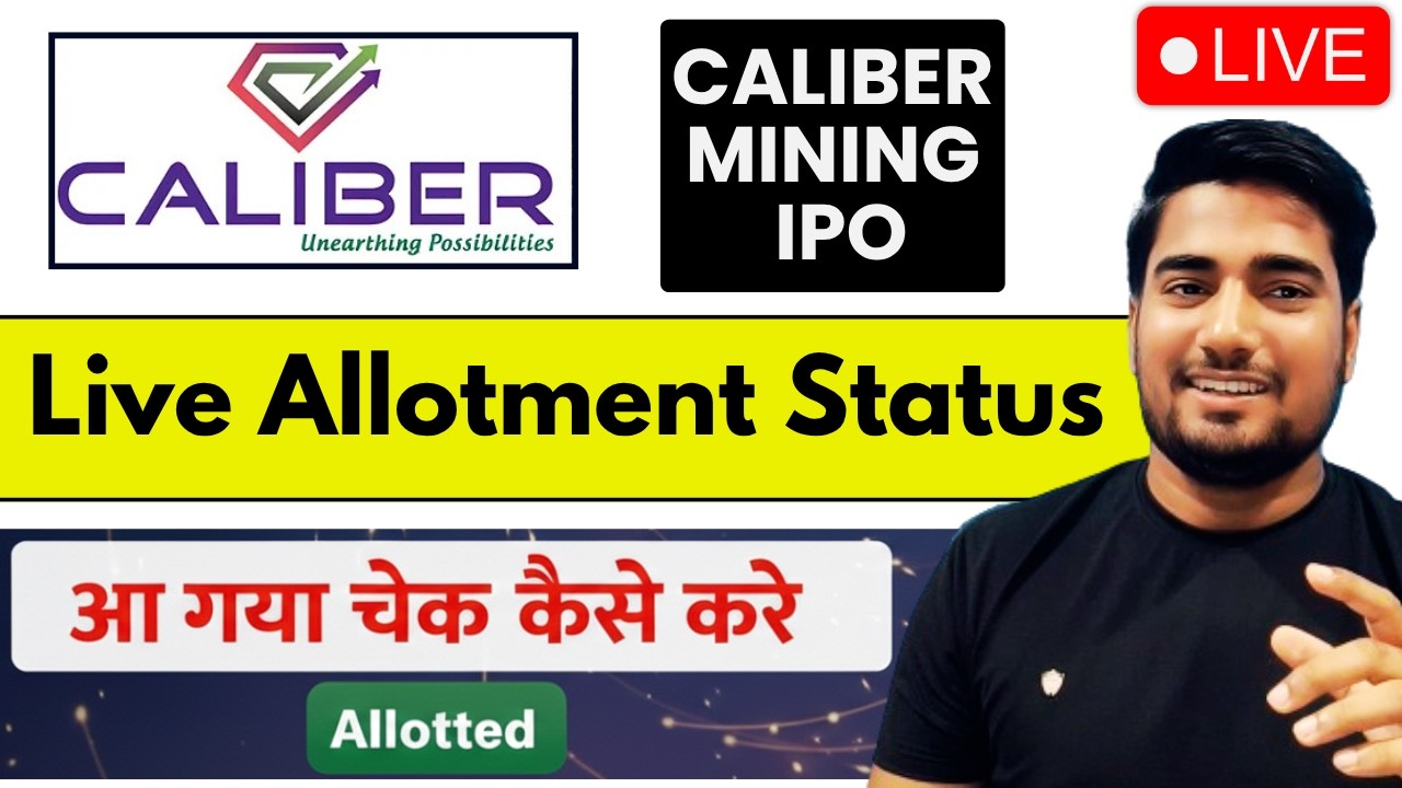 🔴 LIVE : Check Allotment Status | Caliber Mining IPO Allotment Out | IPO GMP Today