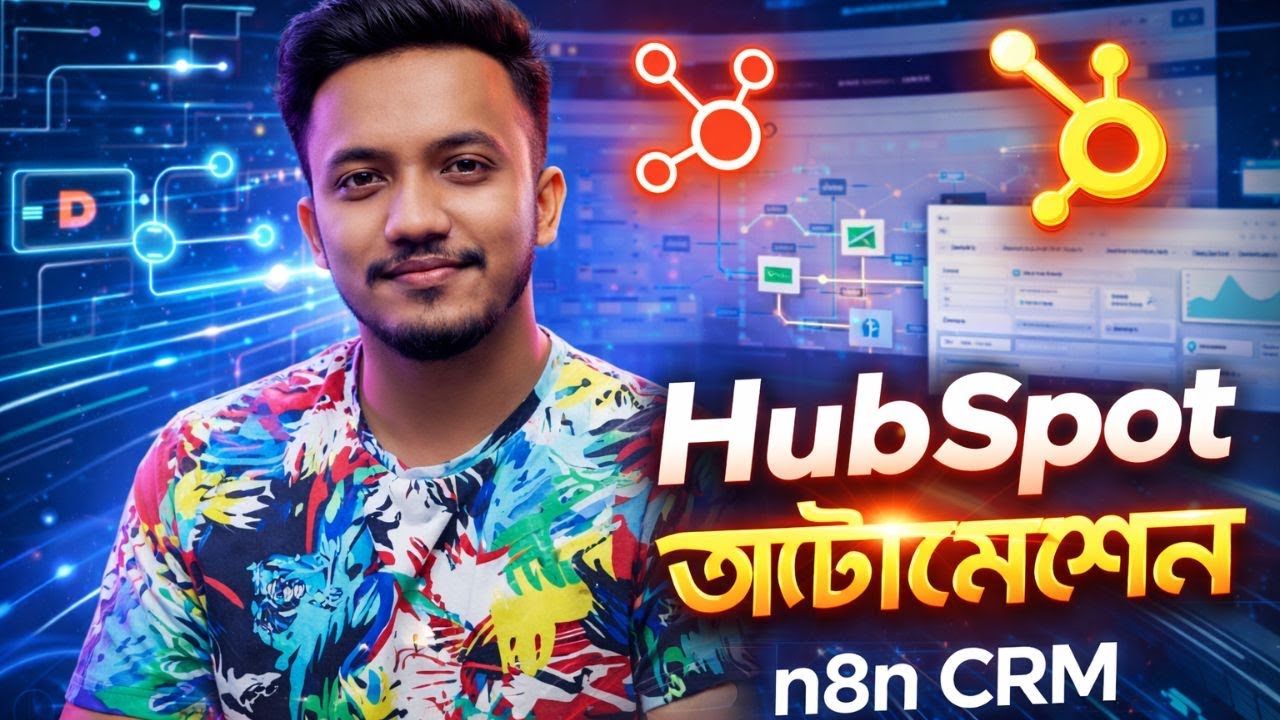 n8n Automation Bangla | HubSpot CRM অটোমেশন করে Lead Auto Sync (No Code)