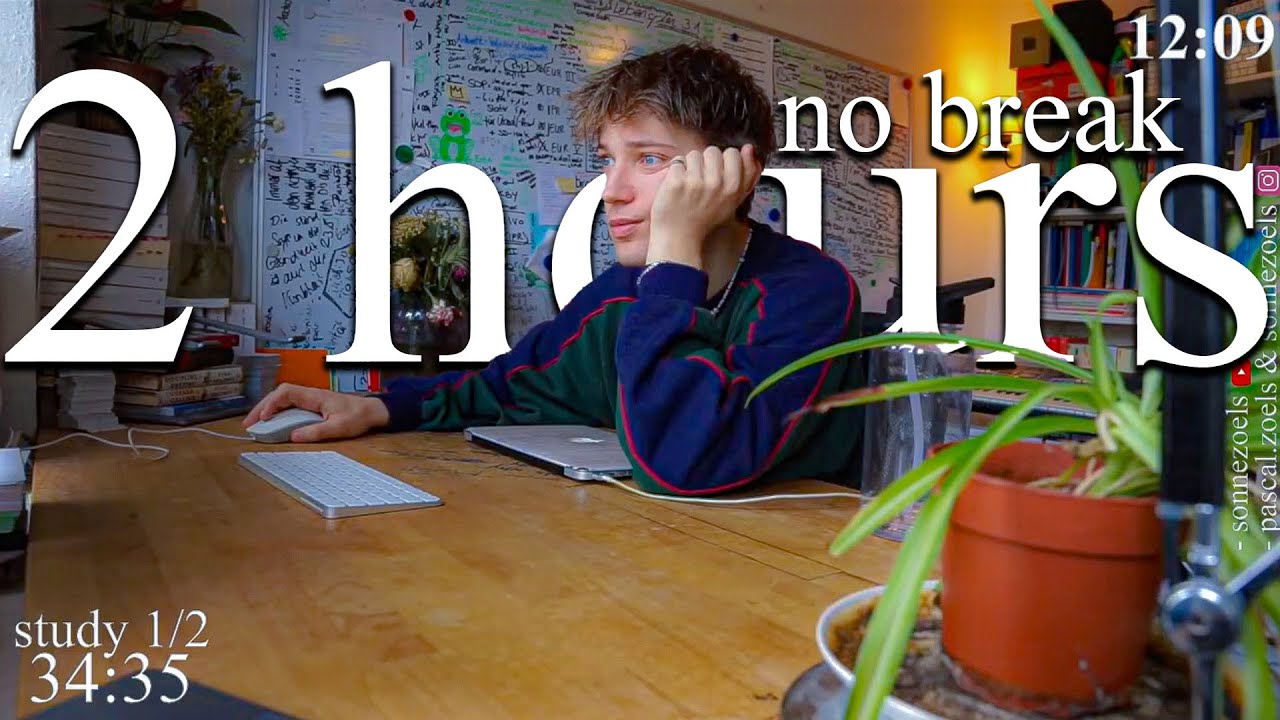 LIVE | 2-HOUR study with me WITHOUT BREAKS 📚⛈️ rain & thunder sounds
