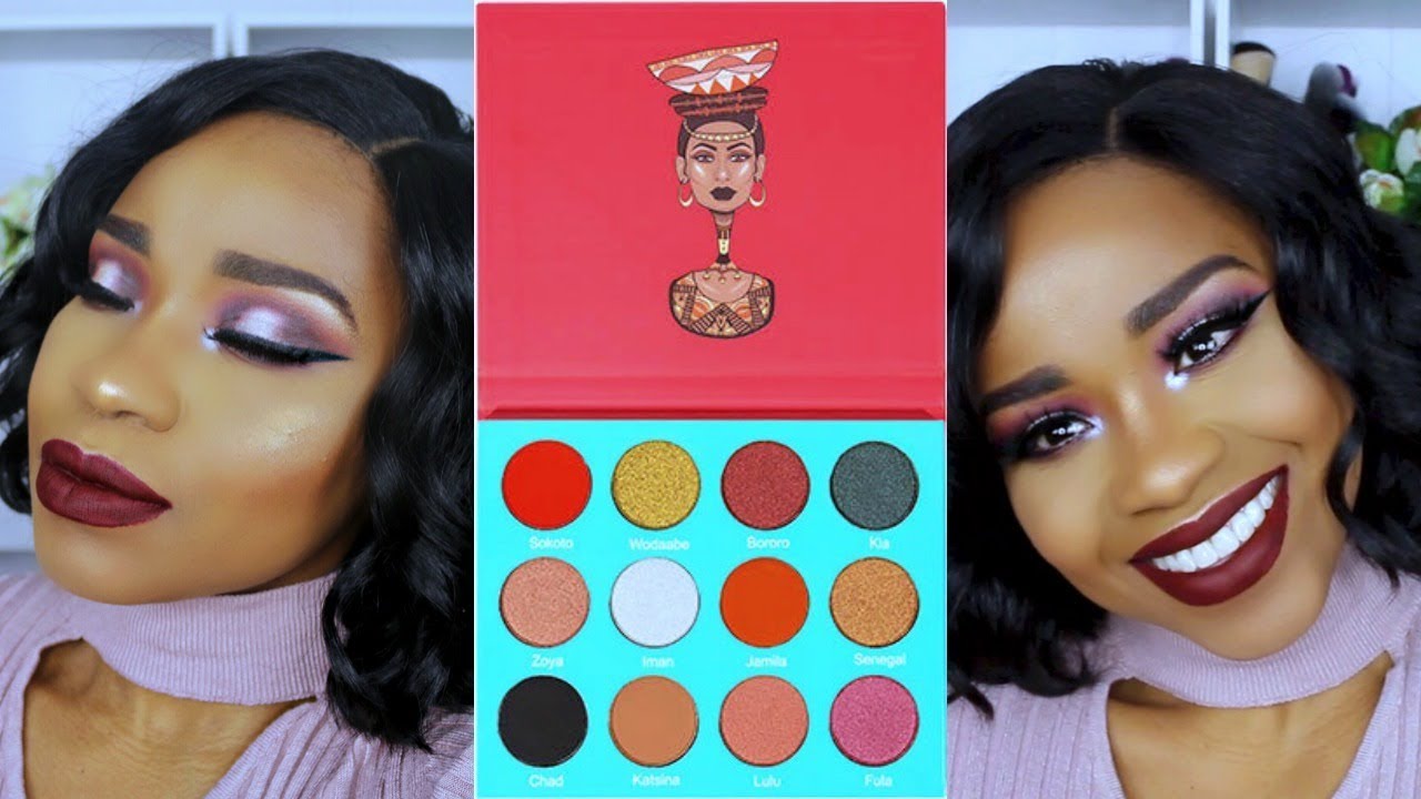 Juvia's Place: The Saharan Palette: Burgundy Helo Eye Tutorial
