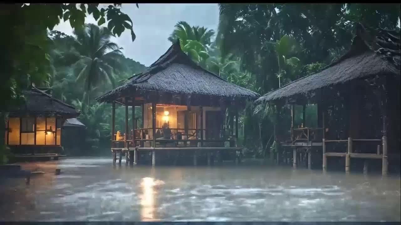 The soothing sound of rain reduces stress and improves overall well-being.