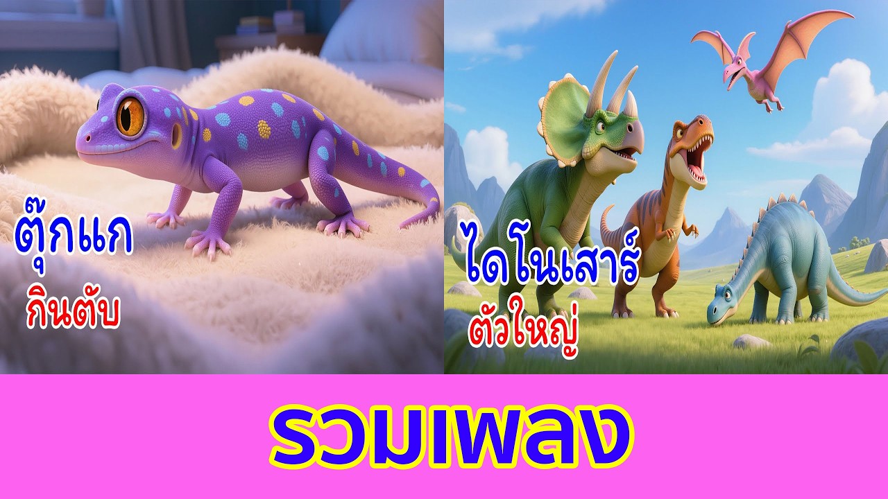 รวมเพลงตุ๊กแกกินตับ ไดโนเสาร์ I Family Kids Song