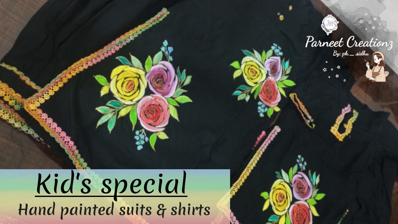 ਬੱਚਿਆਂ ਲਈ Hand Painted Suits and T-Shirts |  Hand-Embellished | Order Now