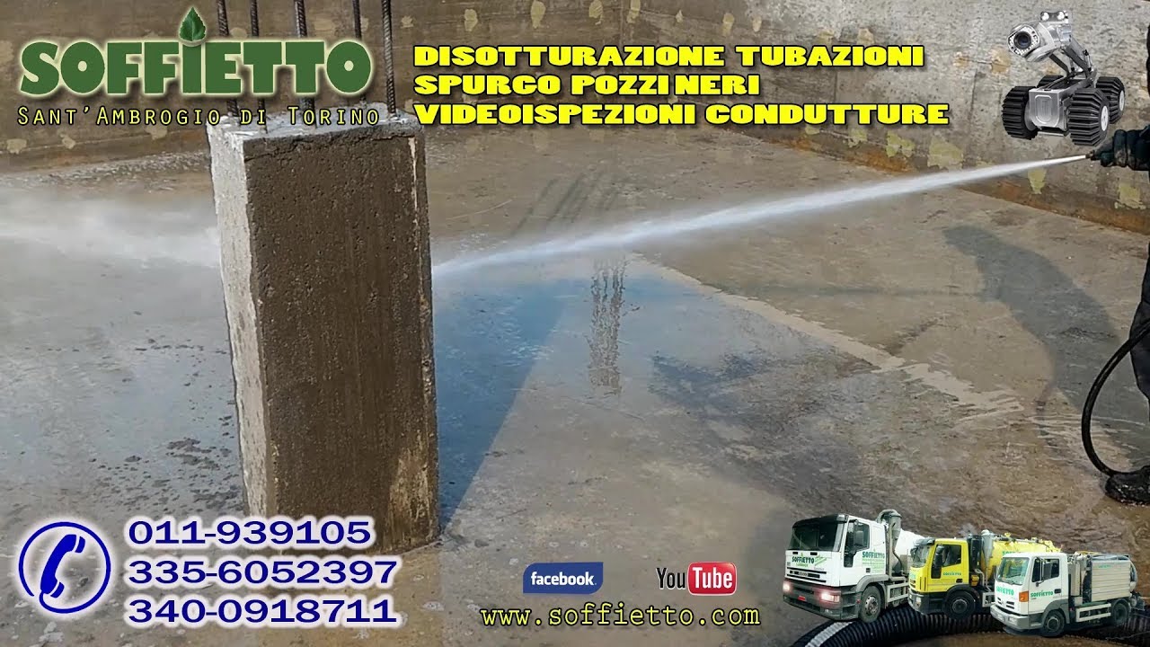 Lavaggio basamento fondazione con impermeabilizzante Penetron - SOFFIETTO  CanalJet spurgo pozzi